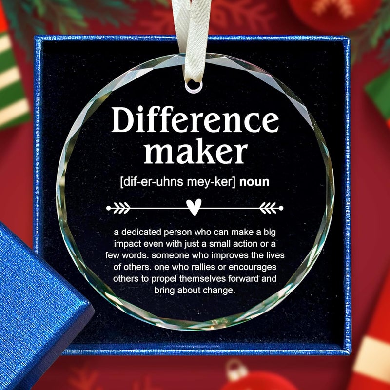 SUCHAGIFT Appreciation Gifts for Women - Thank You Gifts for Women, Boss, Coworkers, Manager, Teacher, Nurse, Mom, Friends - Coworker Appreciation Gift - Thank You Ornaments - Glass Ornament - Image 1